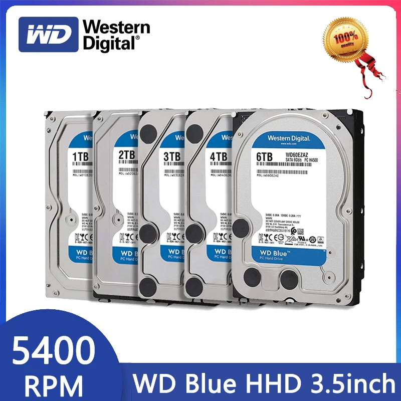 Внутренний жесткий диск Western Digital WD BLUE внутренний на ТБ 4 6 3 5 дюйма 5400 об/мин 256 Мб