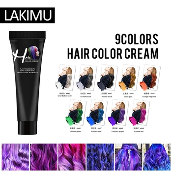 

LAKIMU Hot Sale Professional 9 Colors Punk Style Hair Dye Salon Coloring Tool Personal Salon Hair Dye Styling DIY