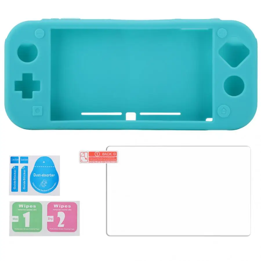 Защитный чехол из силикагеля, анти-Чехол защитный для консоли Switch Lite с закаленным стеклом 0,3 мм 9 H, защита для экрана в подарок