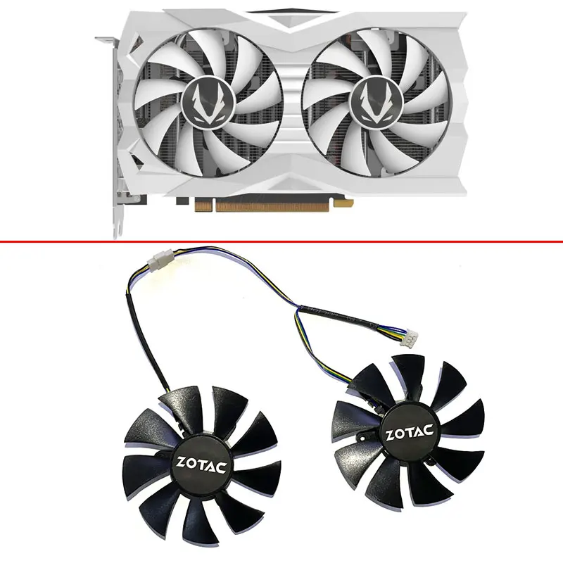 2 Pezzi 85Mm Ga92S2U 4Pin Rtx 2060 Ventola Gpu Per Zotac Gaming Geforce Rtx 2060 Super Oc White Edition Rtx 2060 Super Amp Ventola Di Raffreddamento