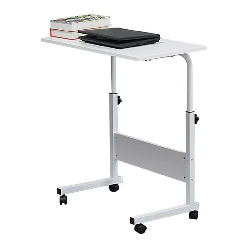 #^Special Price Detachable P2 15MM particleboard and steel side table with bezel white with roller adjustable height computer table #^Special Price Detachable P2 15MM particleboard and steel side table with bezel white with roller adjustable height computer table
