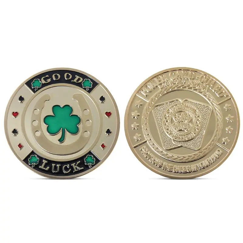 Lucky Four-leaf clover chip Commemorative Coin Collection Gift Souvenir Art Metal Antiqu Coin Collection
