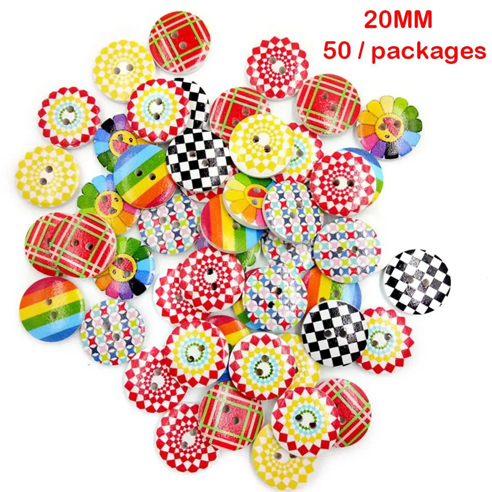 15 мм/20 мм/50 100pcs 2 отверстия деревянные пуговицы ремесло Скрапбукинг аксессуары для пошива одежды кнопки часы крашеное старинные ремесла