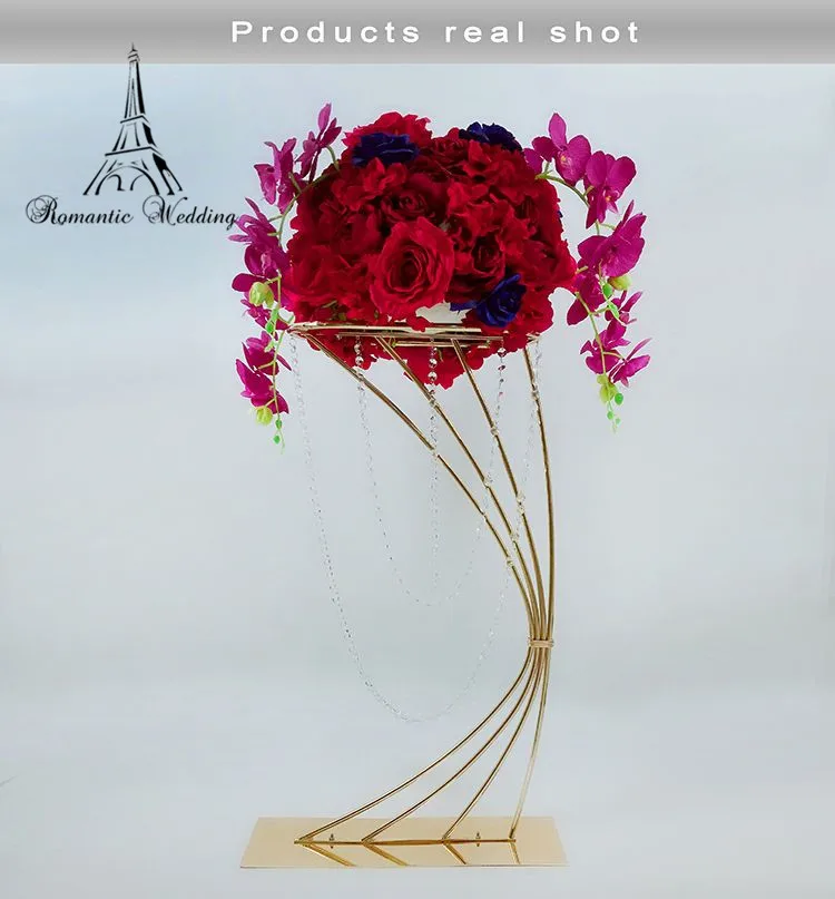 

32'' Tall Gold Metal Flower Stand for Wedding Decoration Table Centerpieces