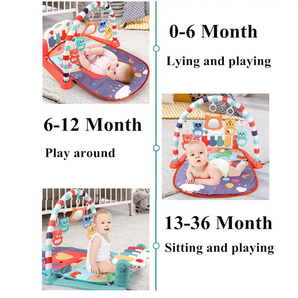 Kidlove детский коврик для фитнеса, детский коврик для ползания, музыкальный коврик для младенцев, игрушки для детей