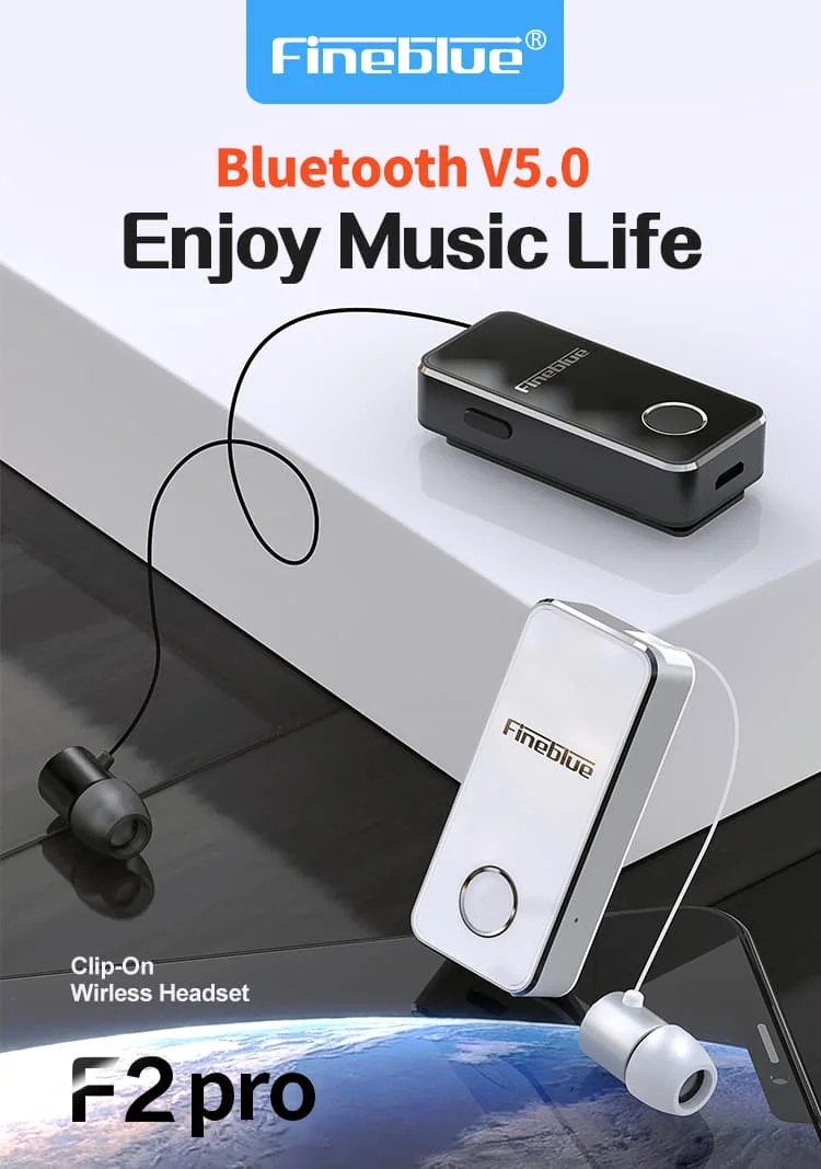 Fineblue Новейший беспроводной Bluetooth 5 Наушники F2 One In Ear Mic Hifi Hand Free гарнитура для iPhone Android мобильных телефонов