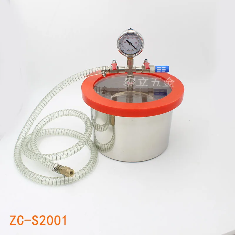 3L Stainless Steel Vacuum Degassing Chamber 20CM Diameter Epoxy Resin