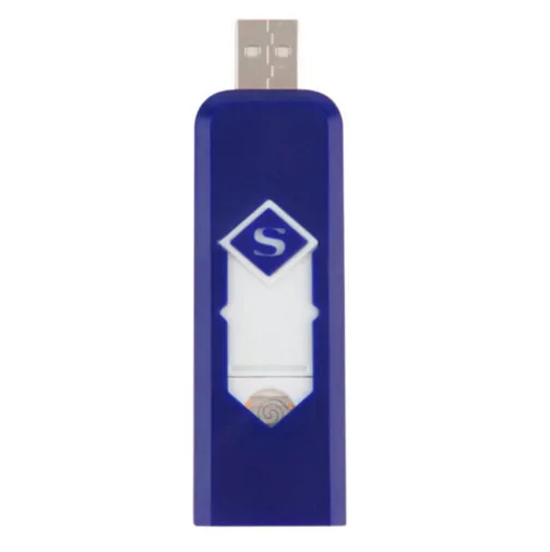 7 цветов USB Электронная аккумуляторная батарея беспламенный автомобильный прикуриватель без пламени Зажигалка без газа/топлива Зажигалка - Название цвета: Белый