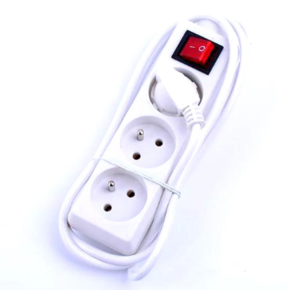 250V 16A 3 4 5 ways EU German Korea wiring board EU 4.8mm pins 3m 5m power cord extension socket strip with switch power strip wall socket extender