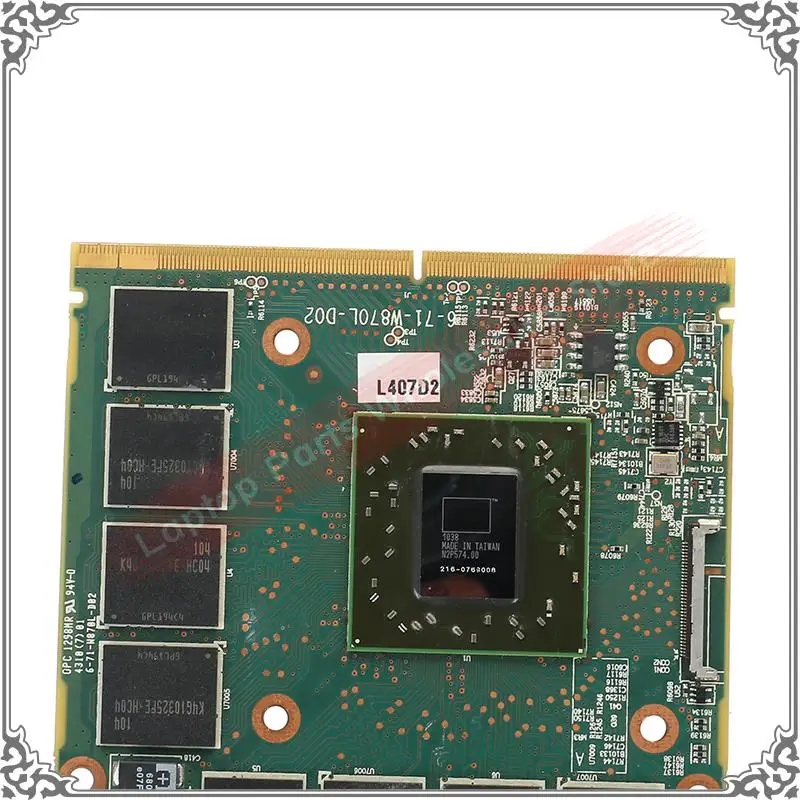 Оригинальная новая видеокарта 1 Гб HD 5870 HD5870 216 0769008 для Clevo W860CU W870CU P150SM 5870M HD5870M