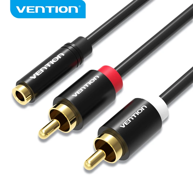 Mini 3.5mm AV 1 into 2 Audio Stereo Aux Cord 2 RCA to 3.5mm Male 3.5 Jack  RCA Aux Cable For Speaker Wire For Car/PC/TV - AliExpress