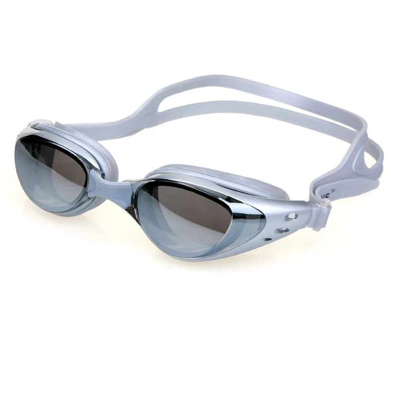 Мужские и женские зеркальные противотуманные силиконовые плавательные очки для близоруких противотуманные УФ-очки для плавания с наушниками диоптрий спортивные очки - Цвет: Myopia 600