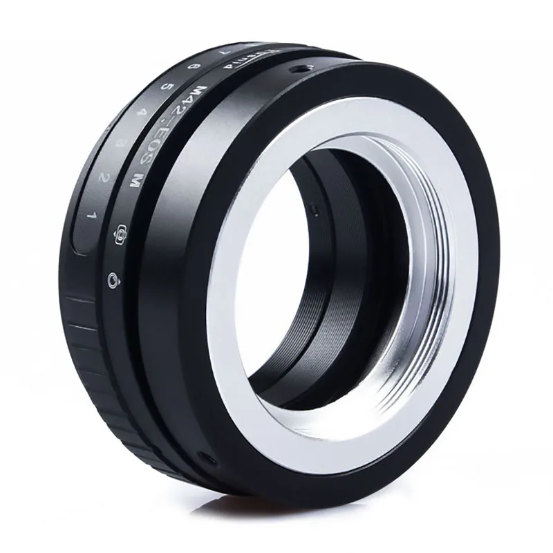 M42-EOS м переходное кольцо для объектива с поворотом на 360 градусов для Canon EOSM беззеркальная камера аксессуары латунный алюминиевый адаптер для крепления объектива