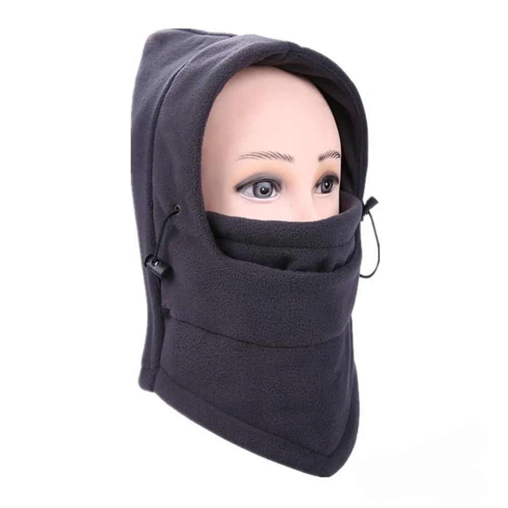 Bike Riding 6 in 1 Thermal Fleece Balaclava Outdoor Ski Masks Cyling Beanies Winter Protector Wind Stopper Face Hats