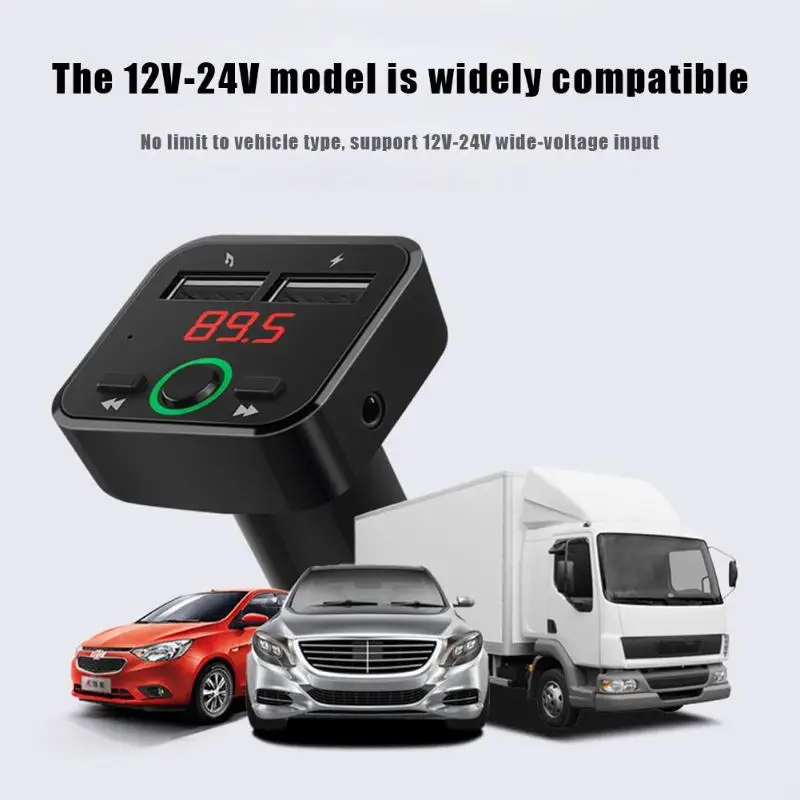 A15 Bluetooth автомобильный комплект fm-передатчик беспроводной модулятор Громкая связь автомобильный аккумулятор напряжение дисплей MP3 плеер USB Автомобильное зарядное устройство