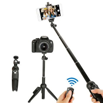 

3 in 1 Wireless Bluetooth Selfie Stick Foldable Mini Tripod Expandable Monopod with Remote Control for iPhone IOS Android