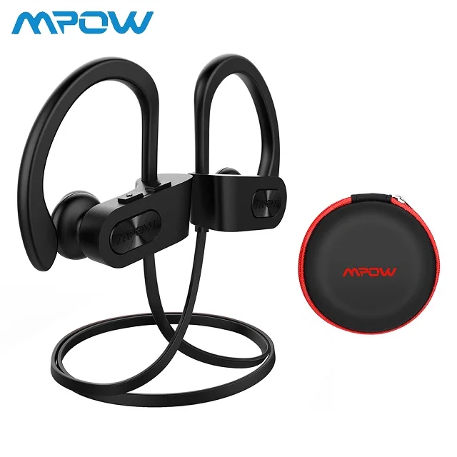 Black Mpow пламя Bluetooth спортивные наушники водонепроницаемые IPX7 беспроводные наушники 7-9 часов воспроизведения шумоподавления гарнитуры - Цвет: Black