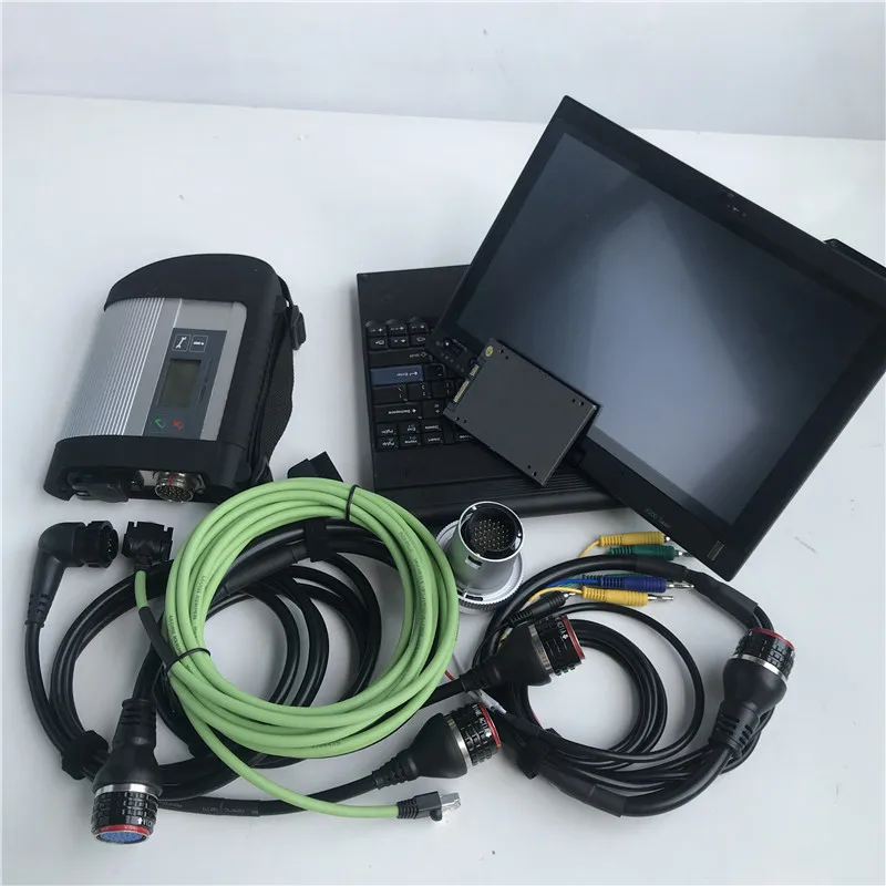 MB star c4 sd Подключение с программным обеспечением SSD установка в используемый ноутбук X200T для mb диагностический инструмент Многоязычный wifi кабель подключения