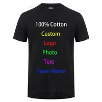 100% algodão t camisa homem personalizado texto diy logotipo seu próprio design foto imprimir uniforme empresa equipe vestuário publicidade camiseta