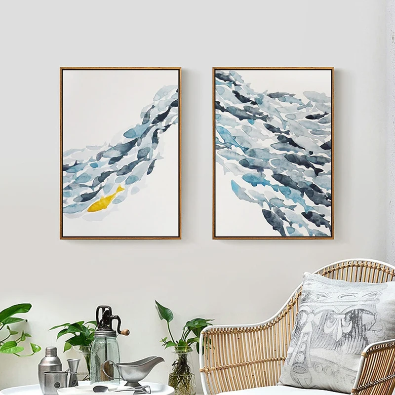 Canvas-Print-Poster-Abstract-Water-Color-Fish-Group-Chinese-Style-Painting-Decorative-Picture-for-Living-Room (1)