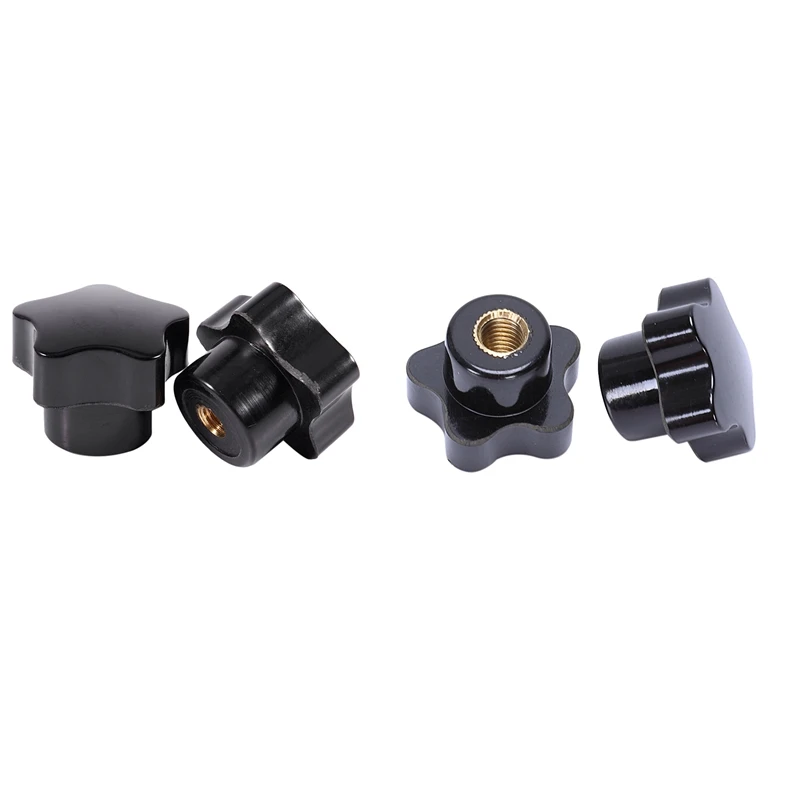 5Pcs M8 Female Thread 32mm Star Head Clamping Nuts Knob Grip Handle&10 Pcs M6