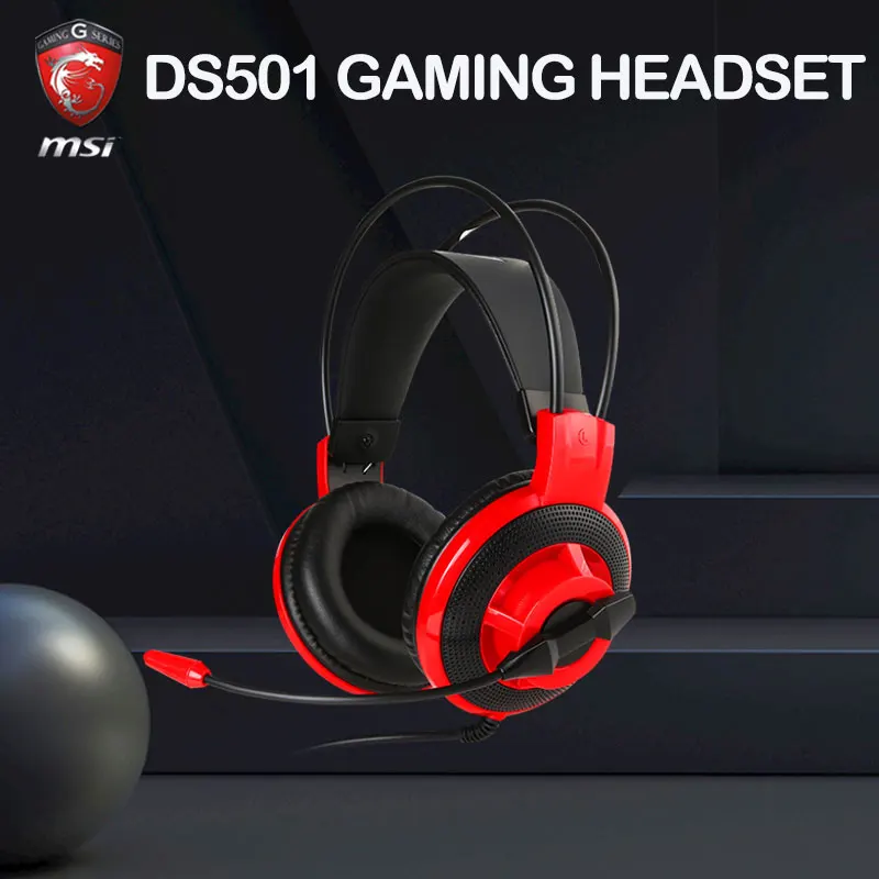 Эргономичные Проводные Игровые наушники MSI GAMING GEAR DS501 игровая гарнитура с