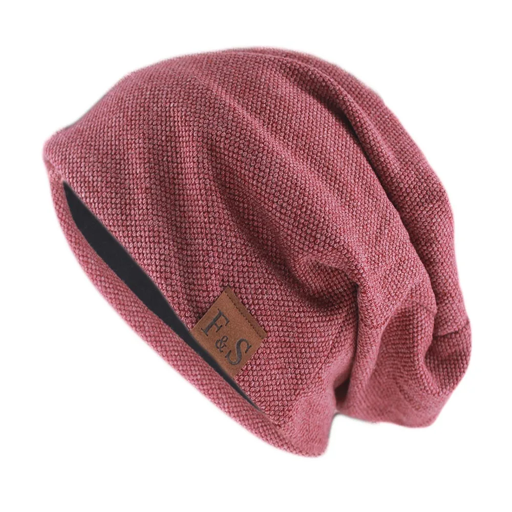 Neue Mode Hut für Männer und Frauen Herbst gestrickt einfarbige Schädel Mützen Frühling lässig weichen Turban Winter Gorras Unisex Hut – Detail 12