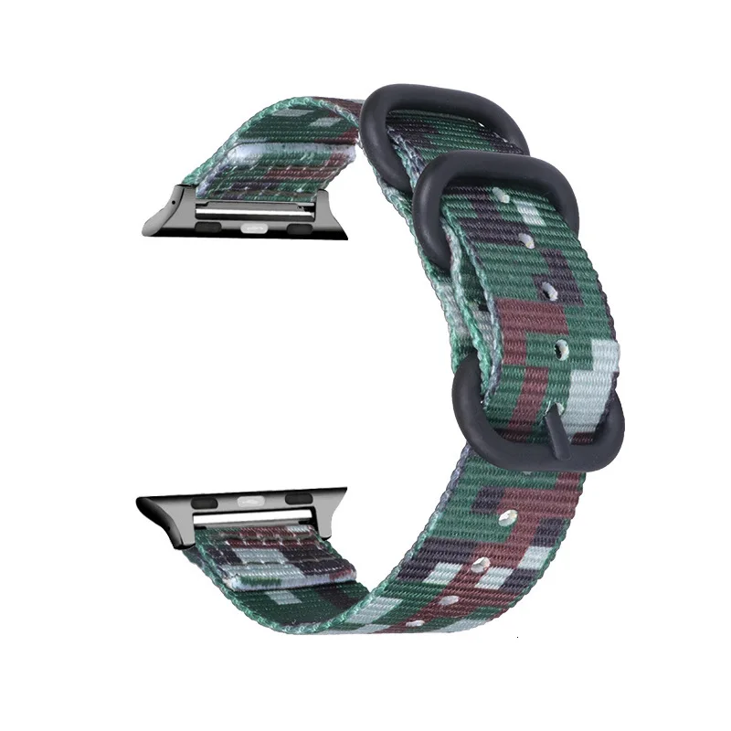 Браслет для Iwatch 5 4 3 2 нейлоновая петля 38 мм 42 мм 44 мм 40 мм роскошный Бизнес Замена брезент для часов