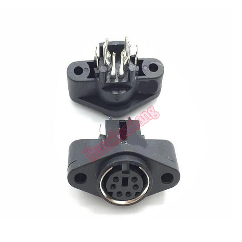10 шт./лот MDC/S Клеммная розетка/Jack разъем Mini PS2 6Pin 6P с фиксированным отверстием Мышь