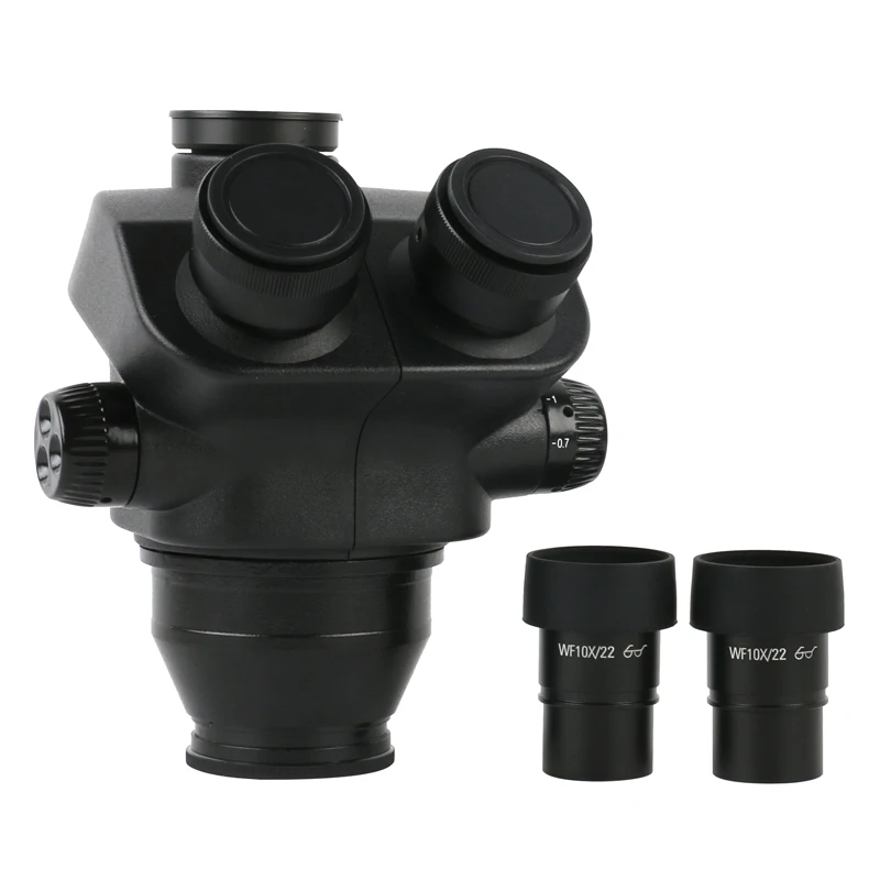US $171.80 7X50X Stereo Microscope Trinocular Microscope Head WF10X22mm Eyepiece Rubber EyeGuards Microscope Accessories