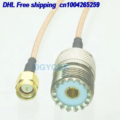

DHL 50pcs SMA male plug to SO239 UHF female jack straight RG316 Jumper pigtail 2M cable 22j
