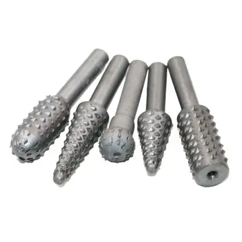 

5pcs Drill Bits Wood Carving Chamfering Micro Cutter Rotary Burr Tool Silver