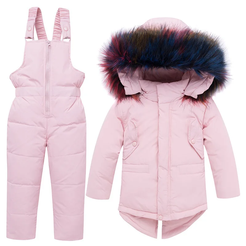 

-30 Degrees 2019 New Children Winter Warm Down Jacket Coat Baby Girl Clothes Boys Overcoat Parka Kids Ski Wear Snow Clothing Set