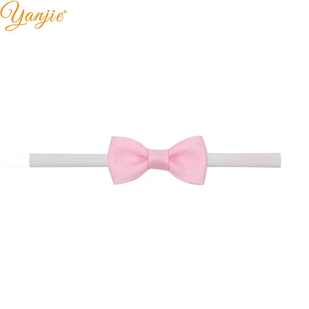 lt pink 16 шт./лот, новинка, 2 дюйма, ленты, банты для волос, нейлоновые повязки на голову,, одноцветные, эластичные, корсажные, сделай сам, аксессуары для волос для детской вечеринки - Цвет: lt pink