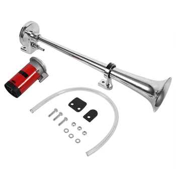 

12V 150db Super Loud Single Trumpet Air Horn Compressor Car Boat Truck Lorry Fitment Suitable For Trucks Boats And Most Types
