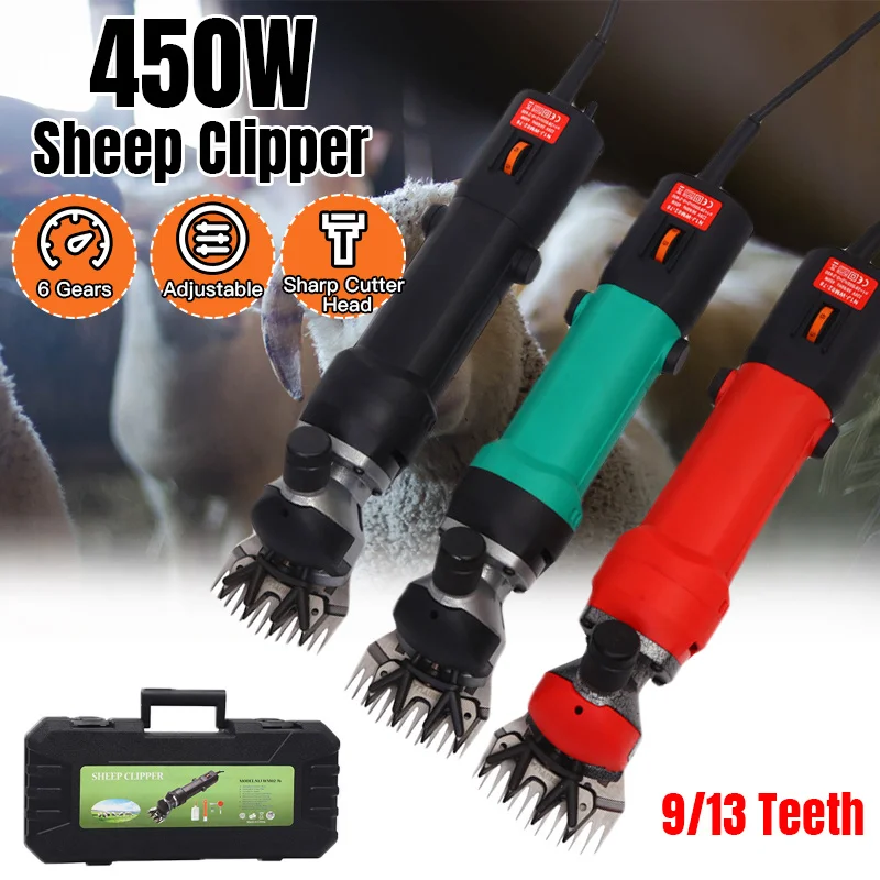 

450W EU Plug Electric Sheep Pet Hair Clipper Shearing Kit Shear Wool Cut Goat Pet Animal Shearing Supplies Farm Cut Machine