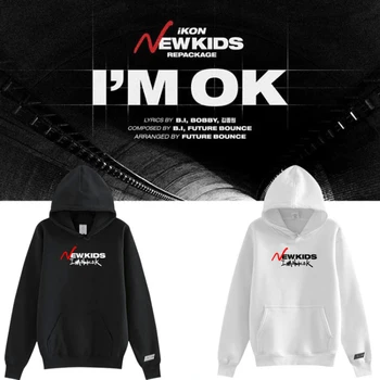 

Mainlead KPOP IKON New Kids I'M OK Album Cap Hoodie Unisex Cotton Sweatshirt Pullover