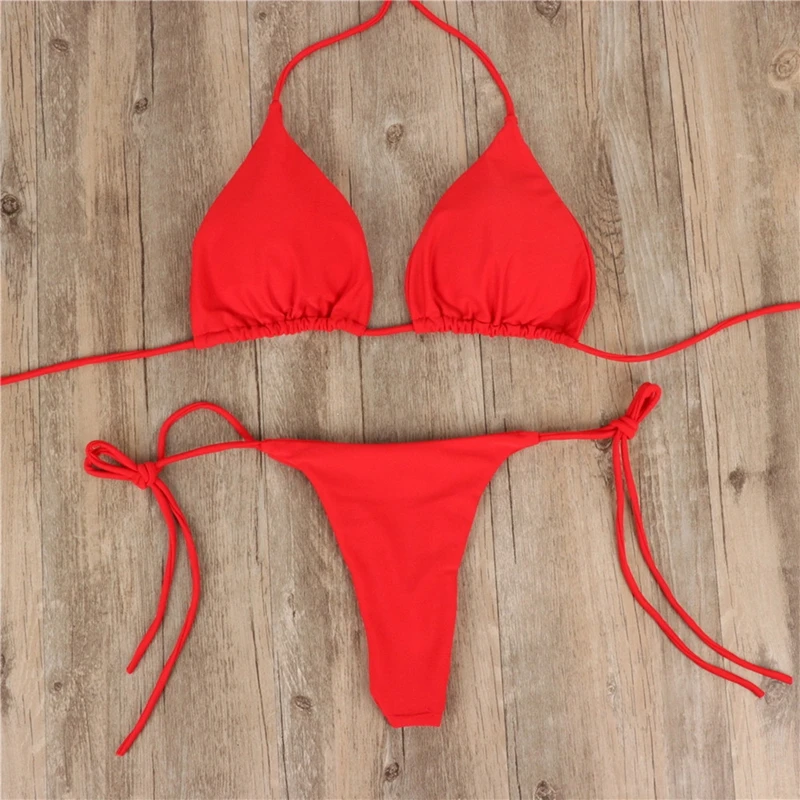 strapless bikini set Sexy Women Bikini Brazilian Swimsuit Push-up Bra Bikini Set Two Piece String Swimwear Beachwear Bathing Maillot De Bain Femme bathing suits