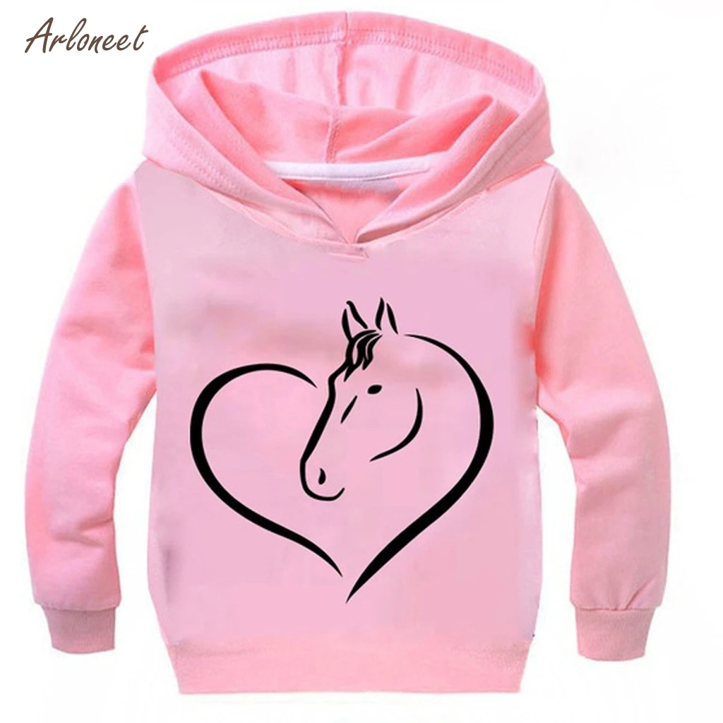 

ARLONEET Sweatshirt For Boys Girls Kids Teen Pullover for Autumn 2019 Clothes Cute Letter Fleece Hoodies Cotton Outwear Pullover