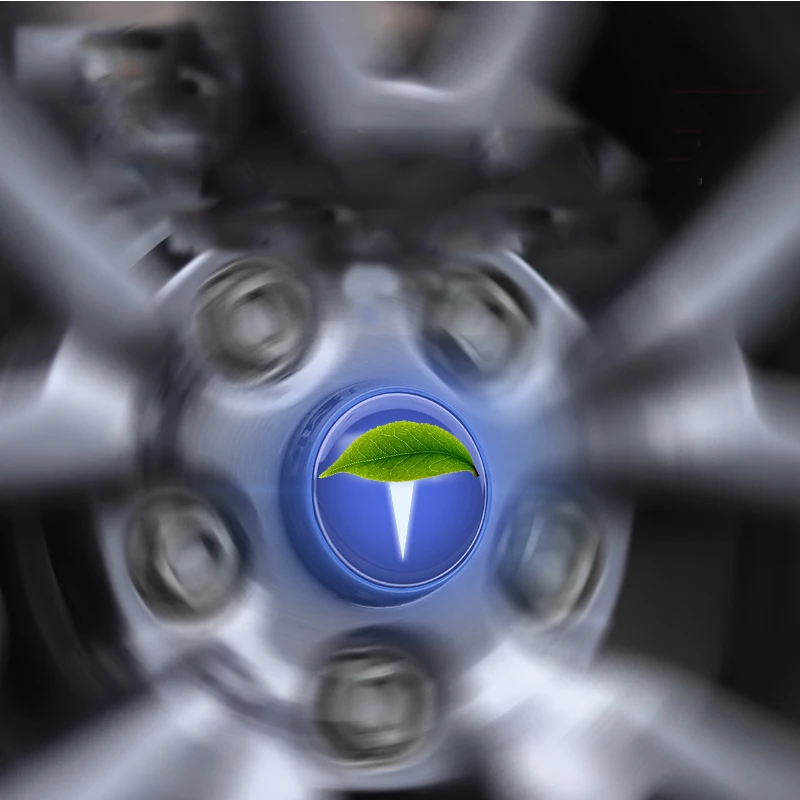 Suitable for Tesla model 3 magnetic suspension wheel hub center cover ring lamp accessories decoration