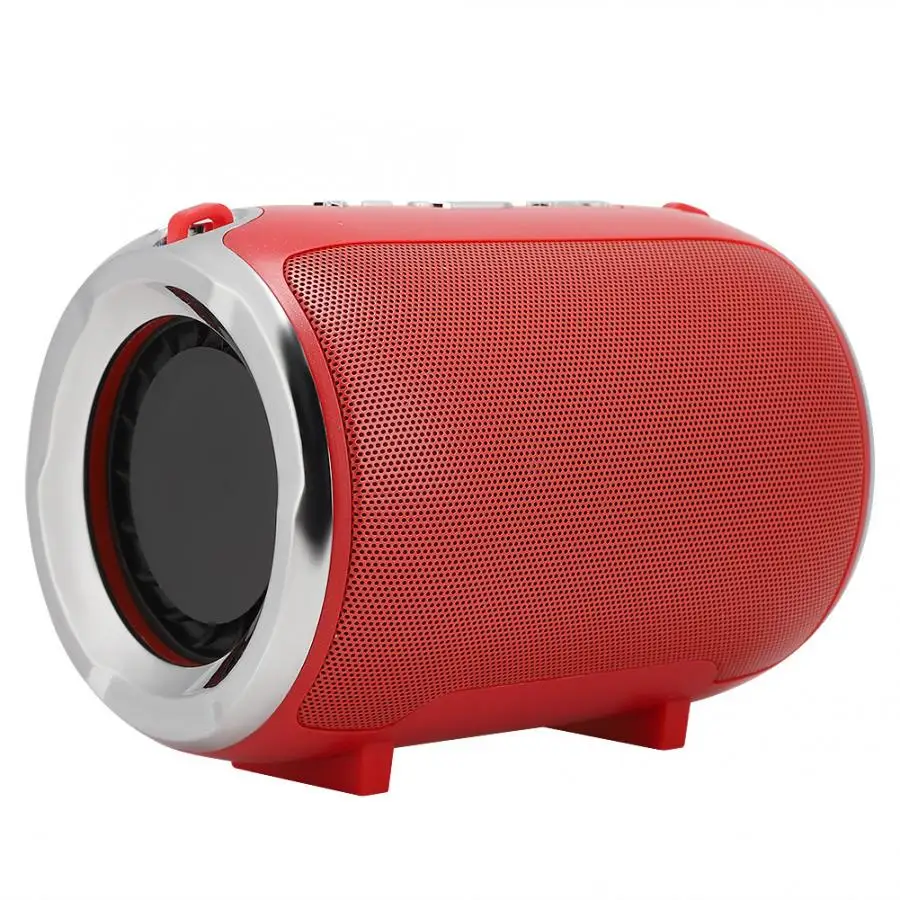 S5187 Portable Handheld Music Bluetooth Speaker Wireless 360 Degree Surround Stereo Audio Subwoofer Support TF card(Red