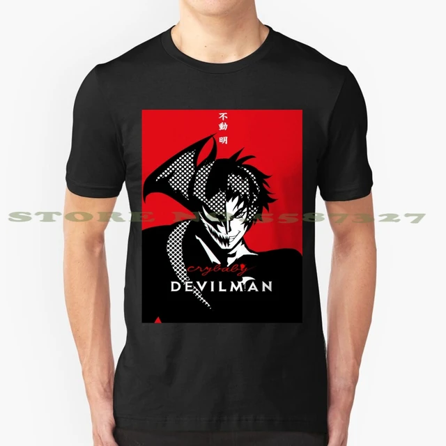 Devilman Black White Tshirt For Men Women Devilman Devil Man Manga Anime  Netflix Crybaby Cry Baby