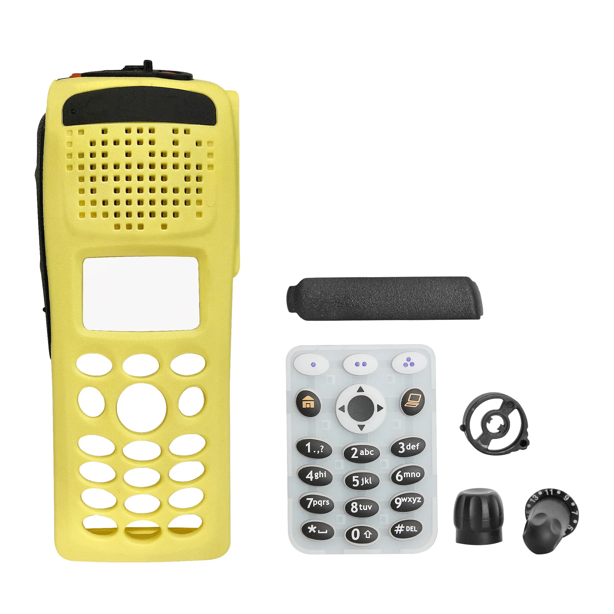 5PCS Yellow Walkie Talkie Repair Replacement Housing Case Kit For XTS2500 XTS2500I Model 3 M3 Portable Two Way Radio