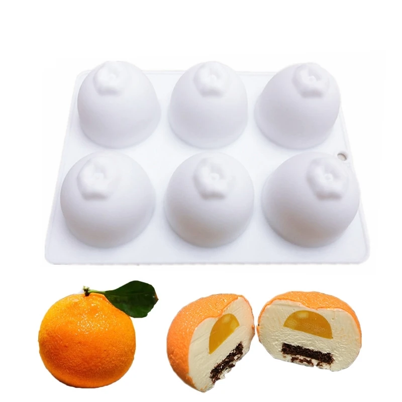 Силиконовые формы для выпечки Fondant (сахарная) 3D оранжевый трюфели формочка
