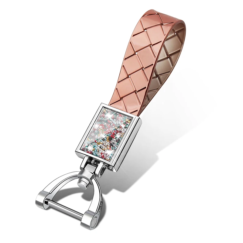 Rose gold chain-B Для MINI COOPER S ONE JCW F54 F55 F56 F57 F60 аксессуары для декорирования машины чехол для ключа автомобиля защитный чехол Брелок для автомобиля дистанционный корпус - Название цвета: Rose gold chain-B