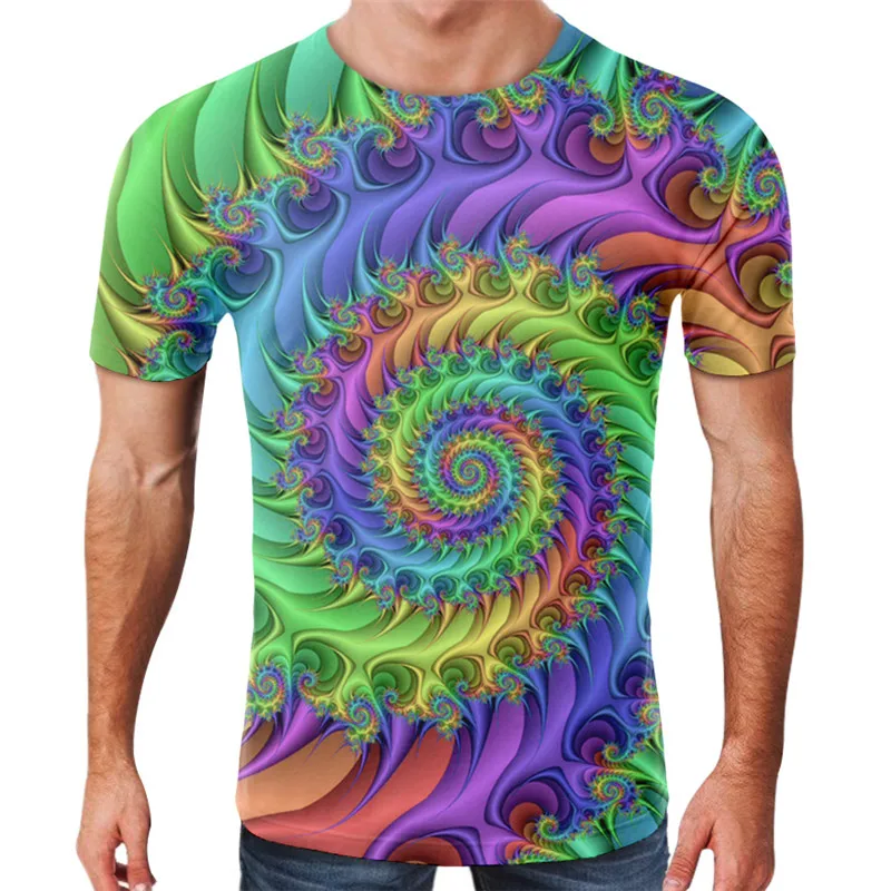 

2020 Funny T Shirt Men Psychedelic 3d Print T shirt Summer Short Sleeve Hip Hop Streetwear 3d T-shirt O-neck Summer Mens Cloth