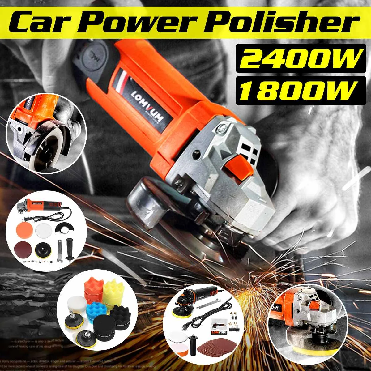 

220V Grinder Mini Polishing Machine Car Polisher Sanding Machine Orbit Polish Adjustable Speed Sanding Waxing Power Tools