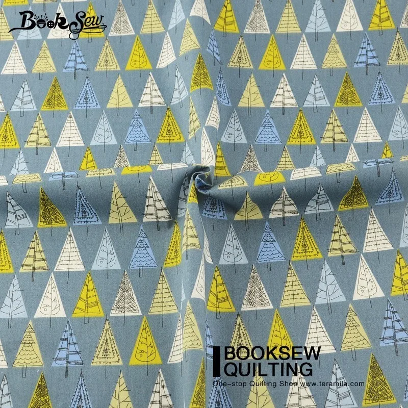 Booksew Tecido метр ткань для пошива Ткань Twill хлопка симпатичный деревья Постельное белье стеганые куклы ремесла лоскутное Материал