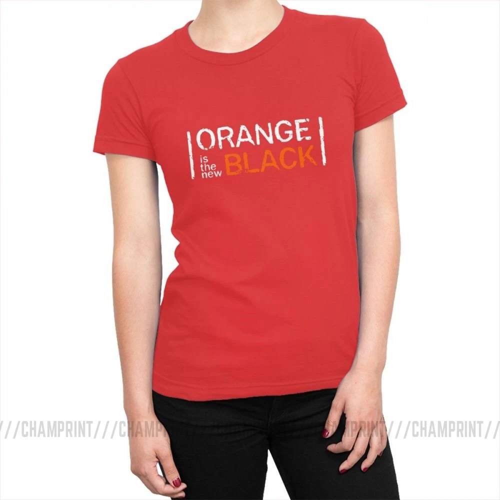 Harajuku Orange Is The New black, женская футболка больших размеров, универсальная, OITNB, хлопок, футболка Ins, топы, футболки, женская одежда - Цвет: Красный