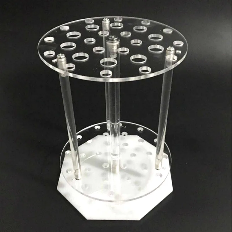 Circular Straw Stand Plexiglass Graduated Pipette Rack Organic Glass